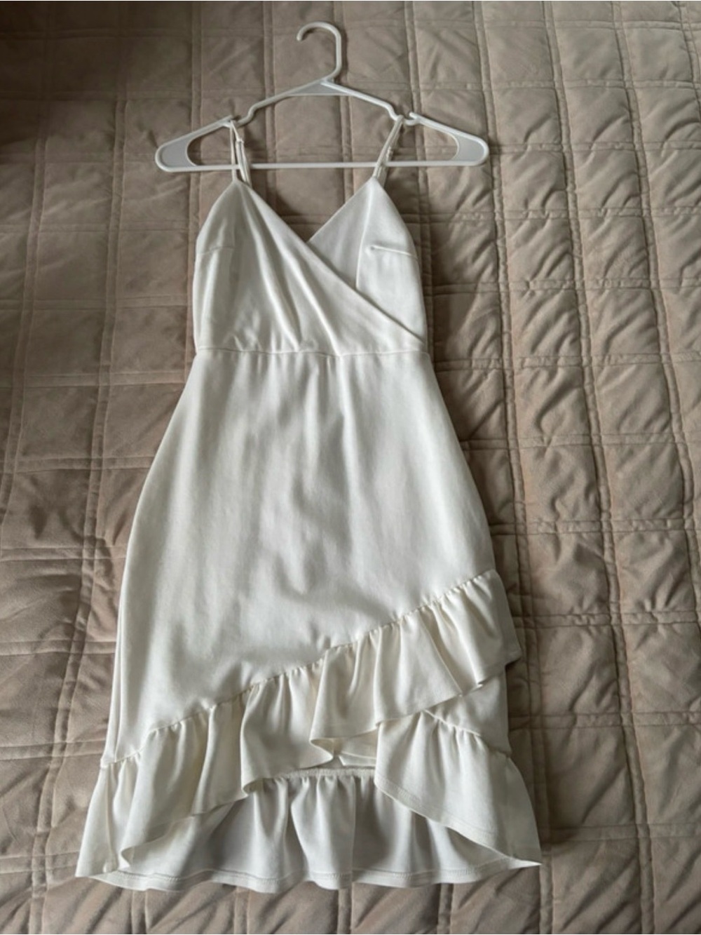 Lulus White Ruffle Hem Dress - Picture 4 of 6